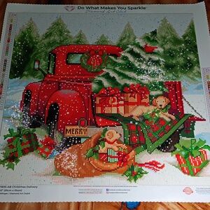 Diamond Dots mosaic wall decor, "Christmas  Delivery"